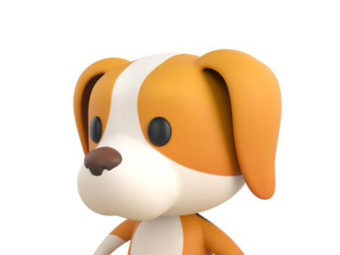 Character206 Beagle Dog 3D Model