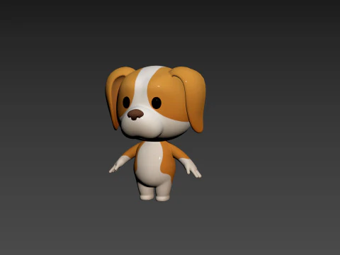Character206 Beagle Dog 3D Model