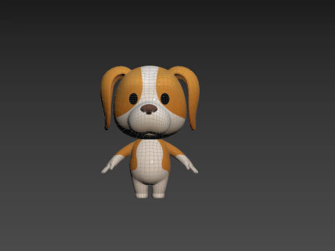 Character206 Beagle Dog 3D Model