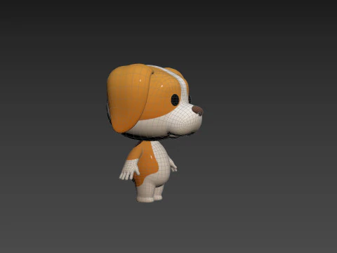 Character206 Beagle Dog 3D Model