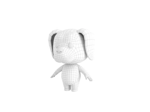 Character206 Beagle Dog 3D Model