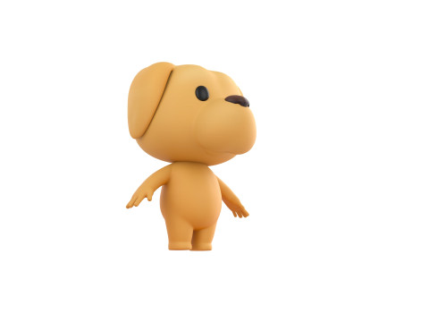 Character207 Golden Retriever Dog 3D 模型