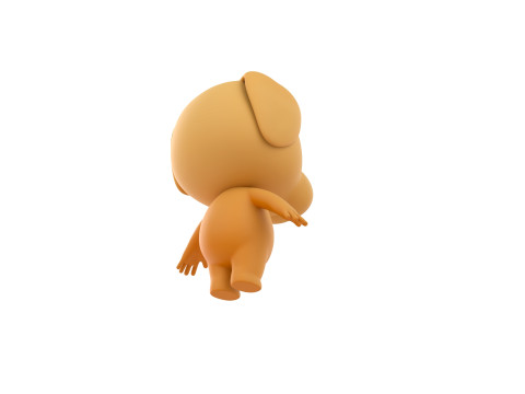 Character207 Golden Retriever Dog 3D 模型