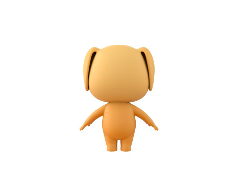 Character207 Golden Retriever Dog 3D 模型