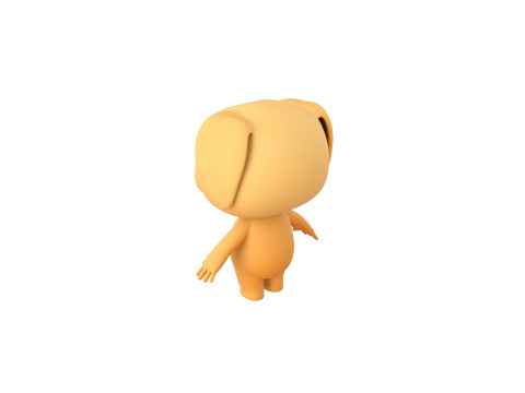 Character207 Golden Retriever Dog 3D 模型