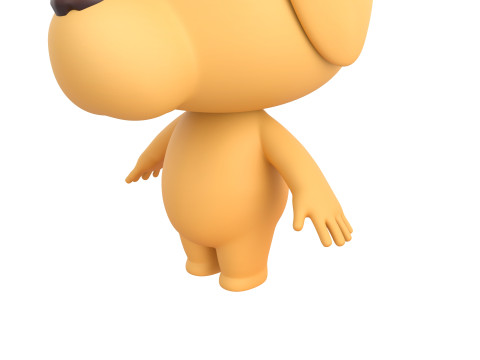 Character207 Golden Retriever Dog 3D 模型