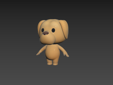 Character207 Golden Retriever Dog 3D 模型