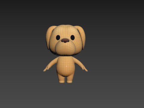 Character207 Golden Retriever Dog 3D 模型