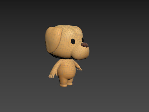 Character207 Golden Retriever Dog 3D 模型