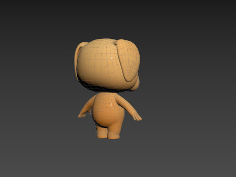 Character207 Golden Retriever Dog 3D 模型