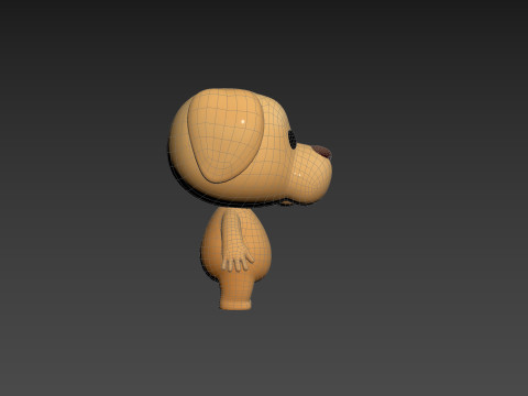 Character207 Golden Retriever Dog 3D 模型