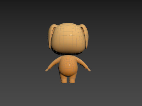 Character207 Golden Retriever Dog 3D 模型