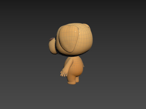 Character207 Golden Retriever Dog 3D 模型