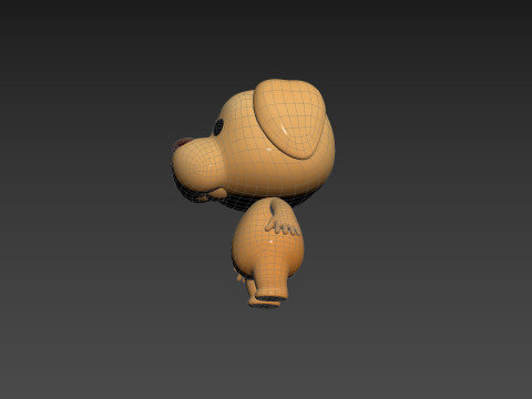 Character207 Golden Retriever Dog 3D 模型