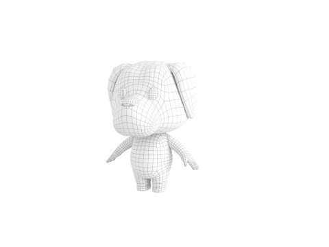 Character207 Golden Retriever Dog 3D 模型