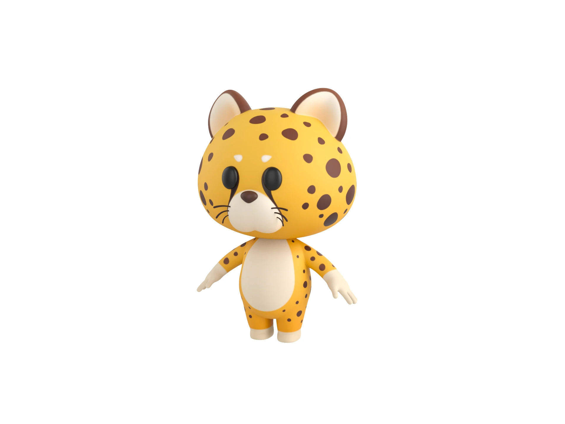 Character208 Cheetah 3D Model .c4d .max .obj .3ds .fbx .stl .blend