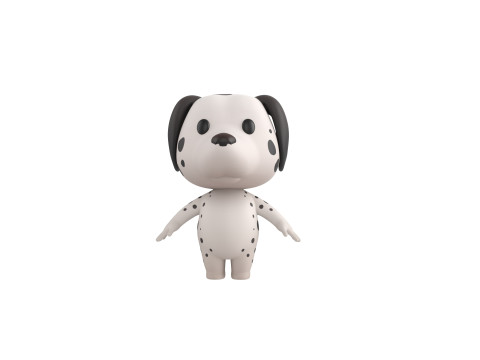 Character209 Dalmatian Dog 3D Model