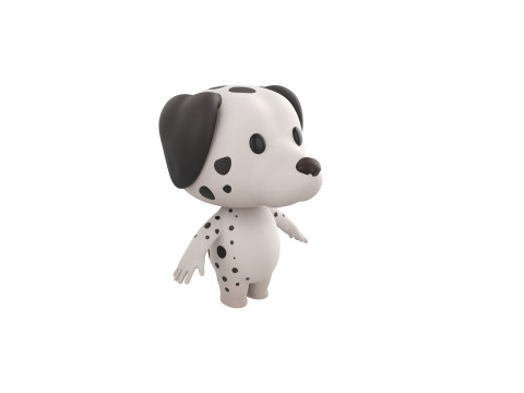Character209 Dalmatian Dog 3D Model