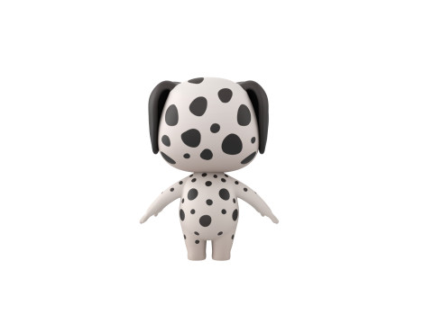 Character209 Dalmatian Dog 3D Model