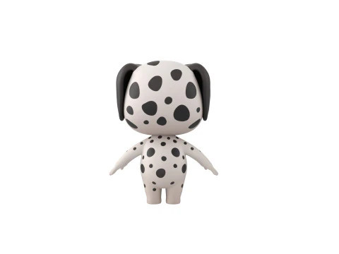 Character209 Dalmatian Dog 3D Model