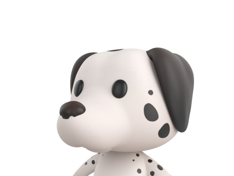 Character209 Dalmatian Dog 3D Model