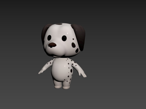 Character209 Dalmatian Dog 3D Model