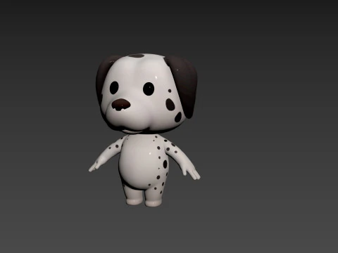 Character209 Dalmatian Dog 3D Model