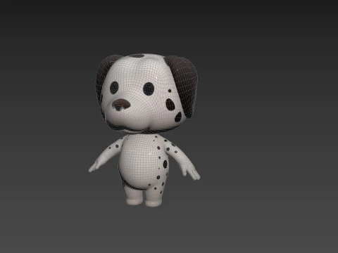 Character209 Dalmatian Dog 3D Model
