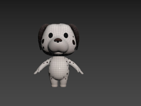 Character209 Dalmatian Dog 3D Model