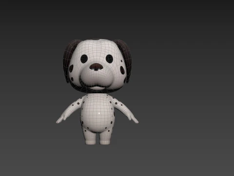 Character209 Dalmatian Dog 3D Model
