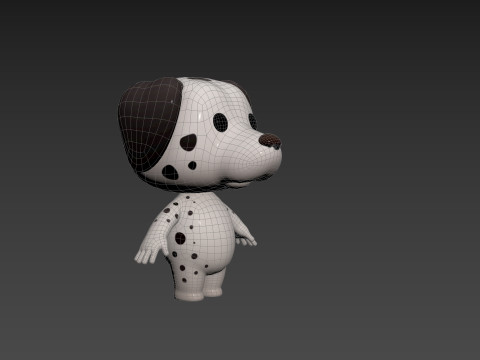Character209 Dalmatian Dog 3D Model