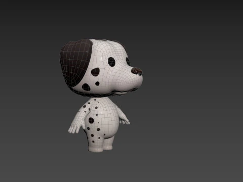 Character209 Dalmatian Dog 3D Model