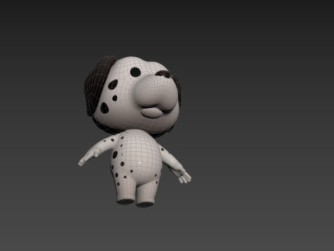 Character209 Dalmatian Dog 3D Model