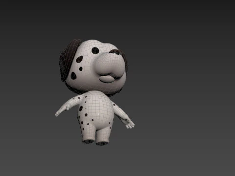 Character209 Dalmatian Dog 3D Model