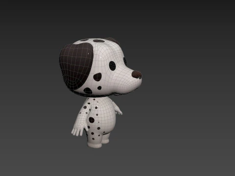 Character209 Dalmatian Dog 3D Model