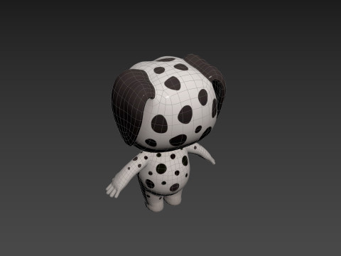 Character209 Dalmatian Dog 3D Model