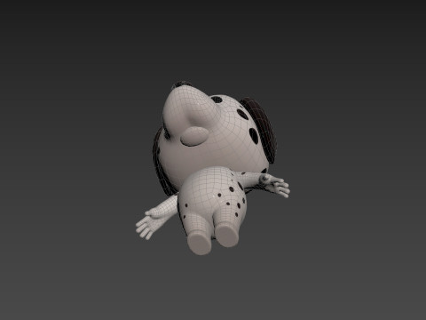 Character209 Dalmatian Dog 3D Model