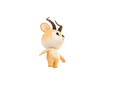 Character210 Antelope 3D Model