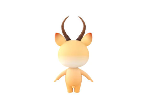 Character210 Antelope 3D Model