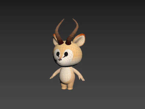 Character210 Antelope 3D Model