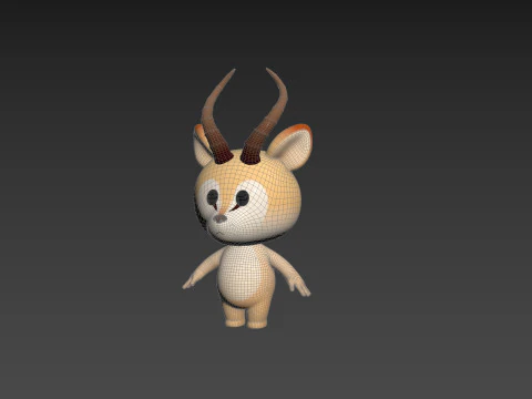 Character210 Antelope 3D Model