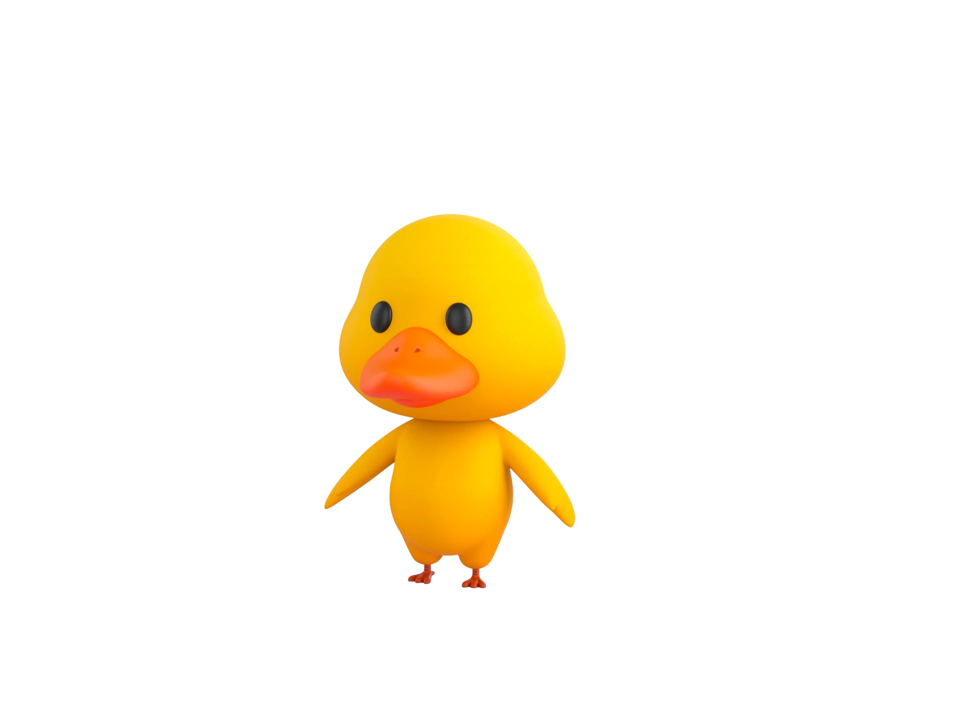 Character212 Duck 3D Model .c4d .max .obj .3ds .fbx .stl .blend 