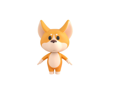Character214 Corgi 3D Model