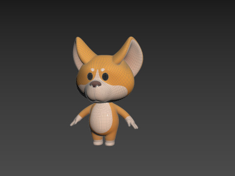 Character214 Corgi 3D Model