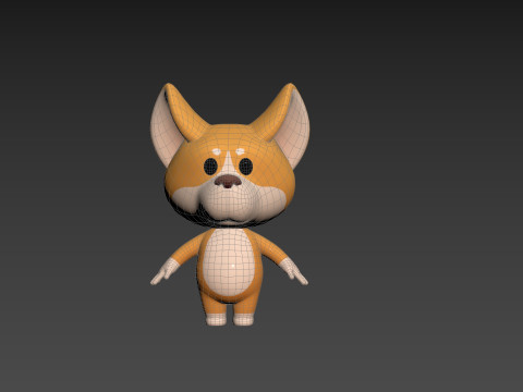 Character214 Corgi 3D Model