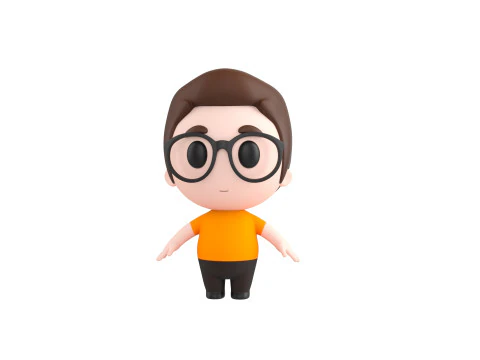 Character215 Rigged Little Boy 3D Model