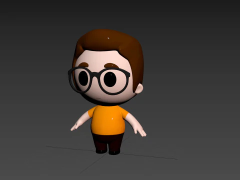 Character215 Rigged Little Boy 3D Model