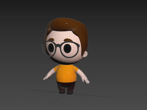 Character215 Rigged Little Boy 3D Model