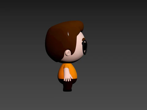 Character215 Rigged Little Boy 3D Model