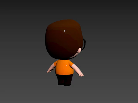 Character215 Rigged Little Boy 3D Model
